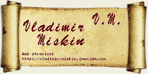 Vladimir Miskin vizit kartica